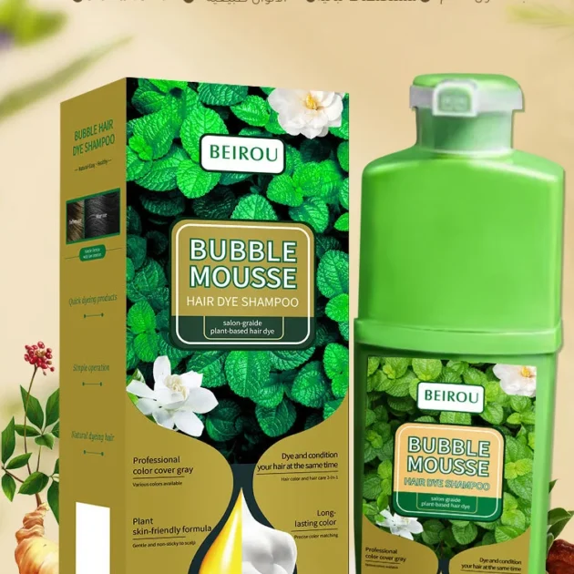 شامبو صبغة شعر أسود سريع المفعول وخالٍ من الأمونيا Bubble Mousse